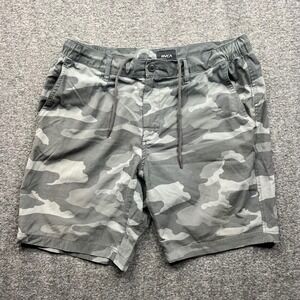 RVCA Hybrid Shorts Men 33 Grey Camo All-Time Collection Stretch Walk Shorts